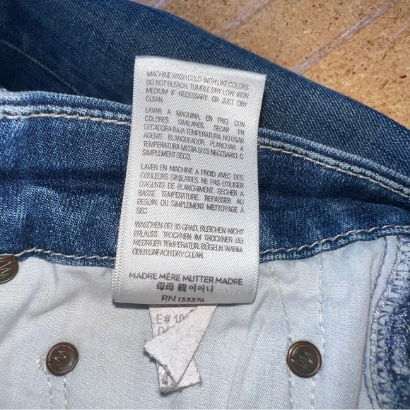 Mother The Looker Graffiti Girl very distressed jeans size 28 - Picture 6 of 16